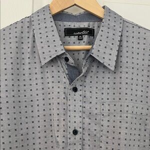 Blue Gray Button Down Shirt